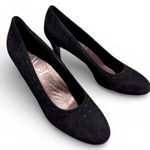 AGL Black suede heel Size 39.5 US 8.5